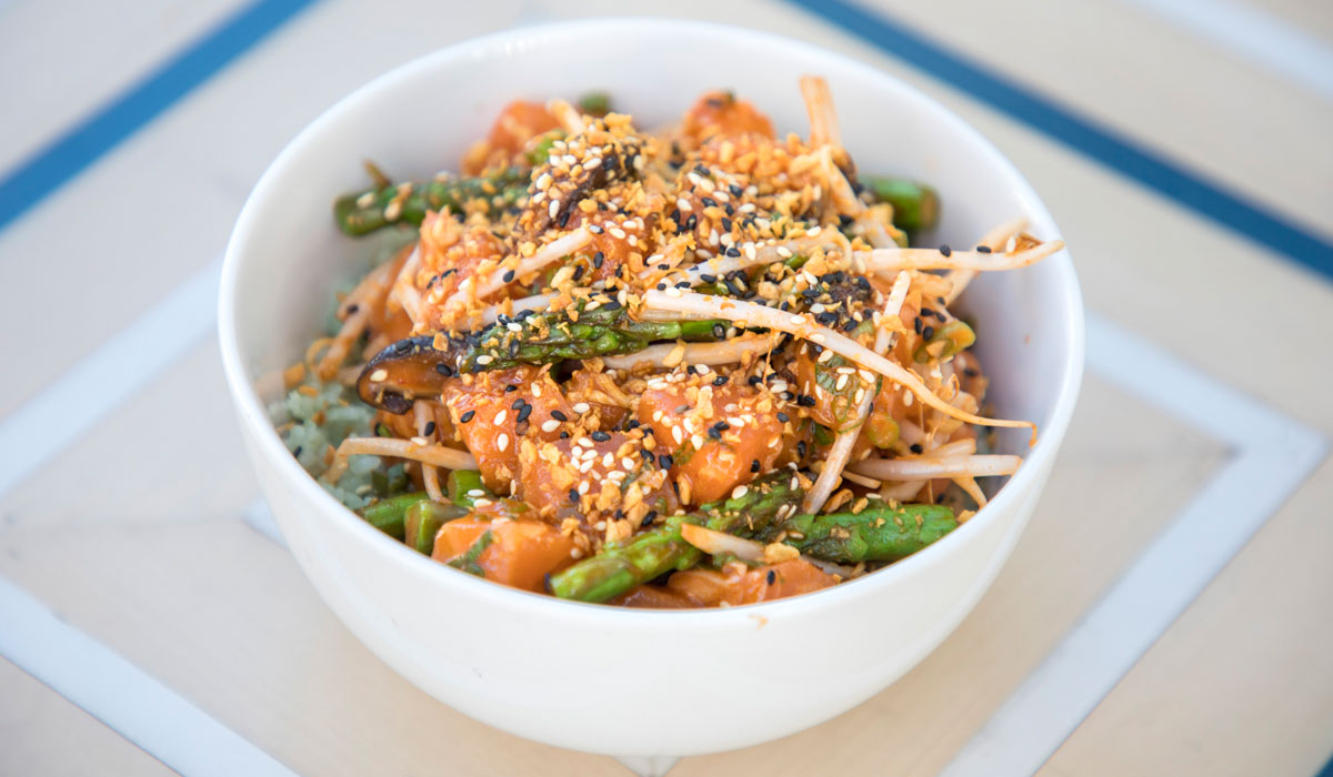 Gochujang Salmon At Sweetfin, Which Is Part Of Three New Signature Poke Bowls