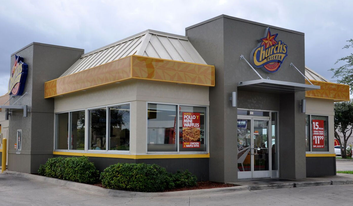 Exterior Of A Remodeled Church's Chicken Restaurant