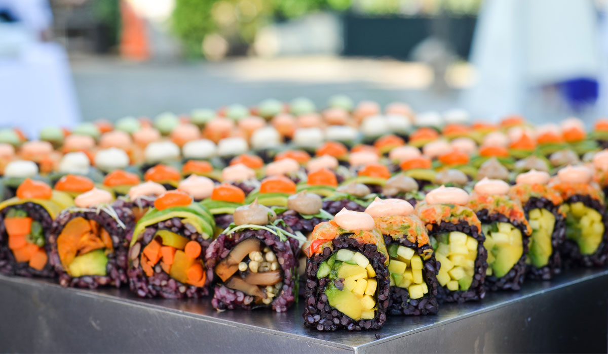 A Plate Of Beyond Sushi Vegan Rolls