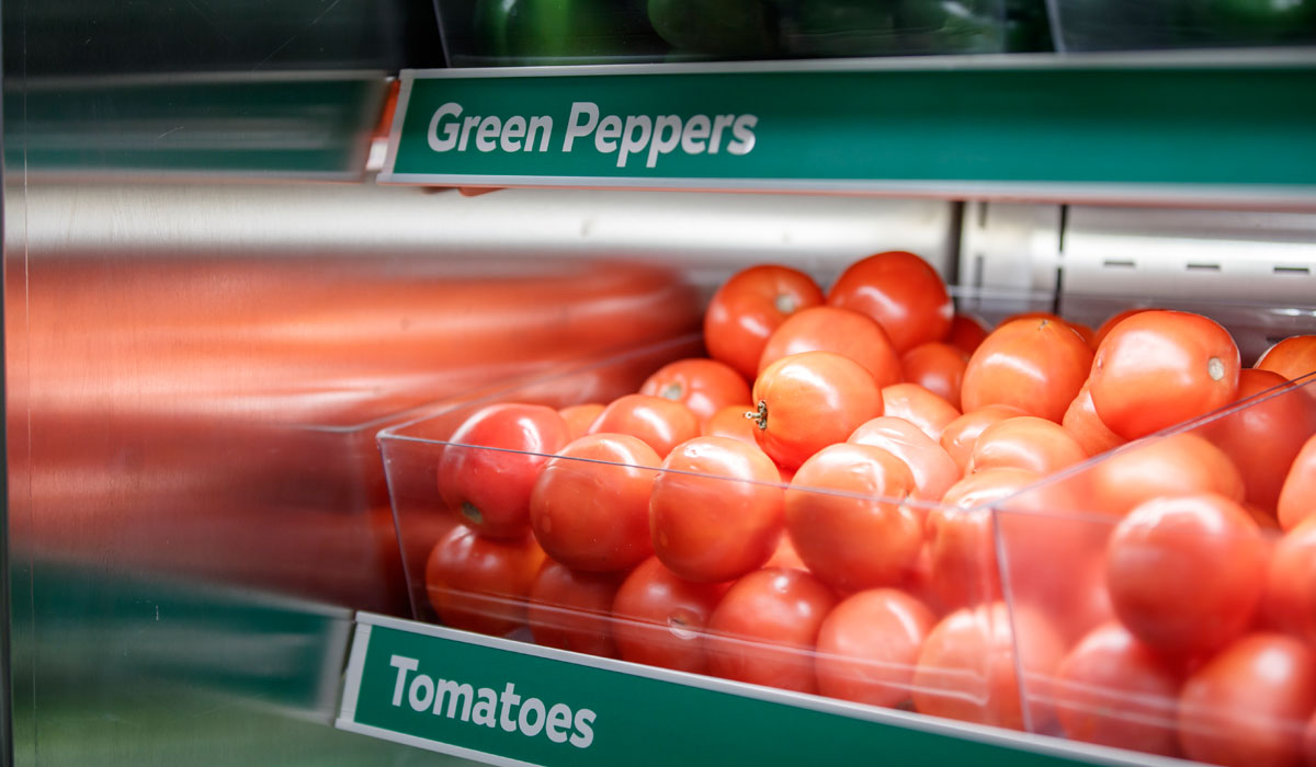 Tomatoes In A Case At Subway