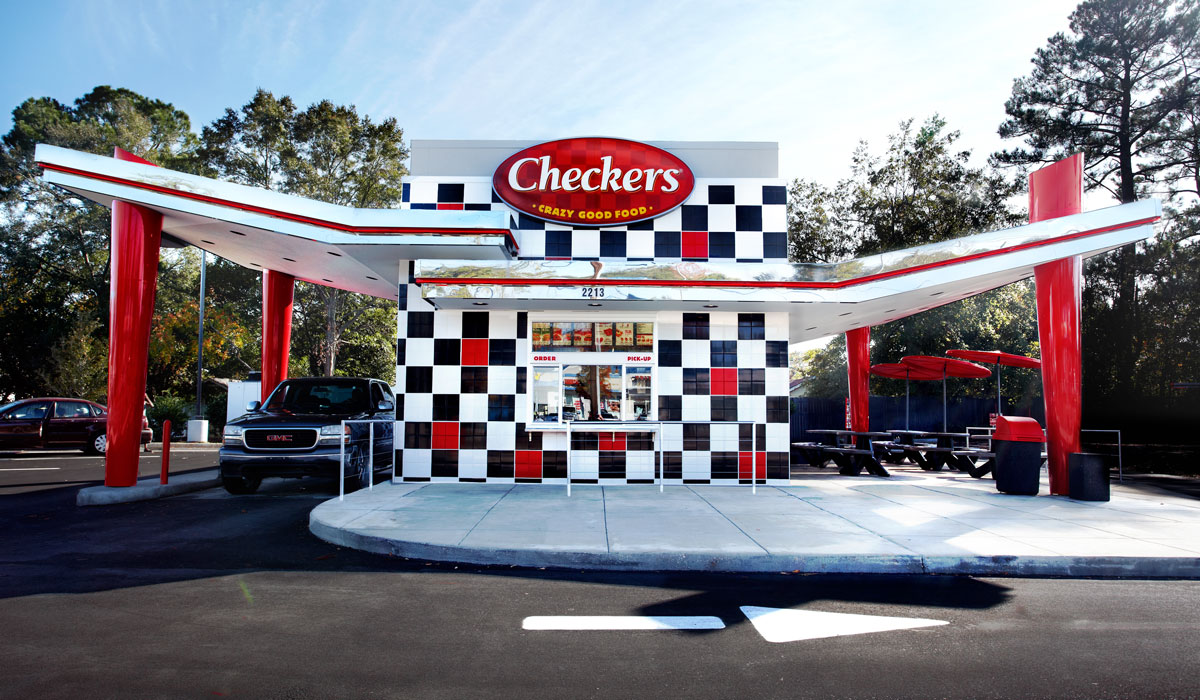 Exterior Of Checkers Restaurant