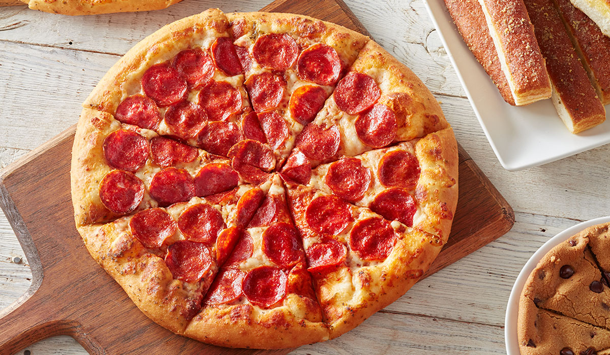 A Large Pizza From Pizza Hut. The Chain Is Offering 30 Percent Off Pizzas For National Pizza Day