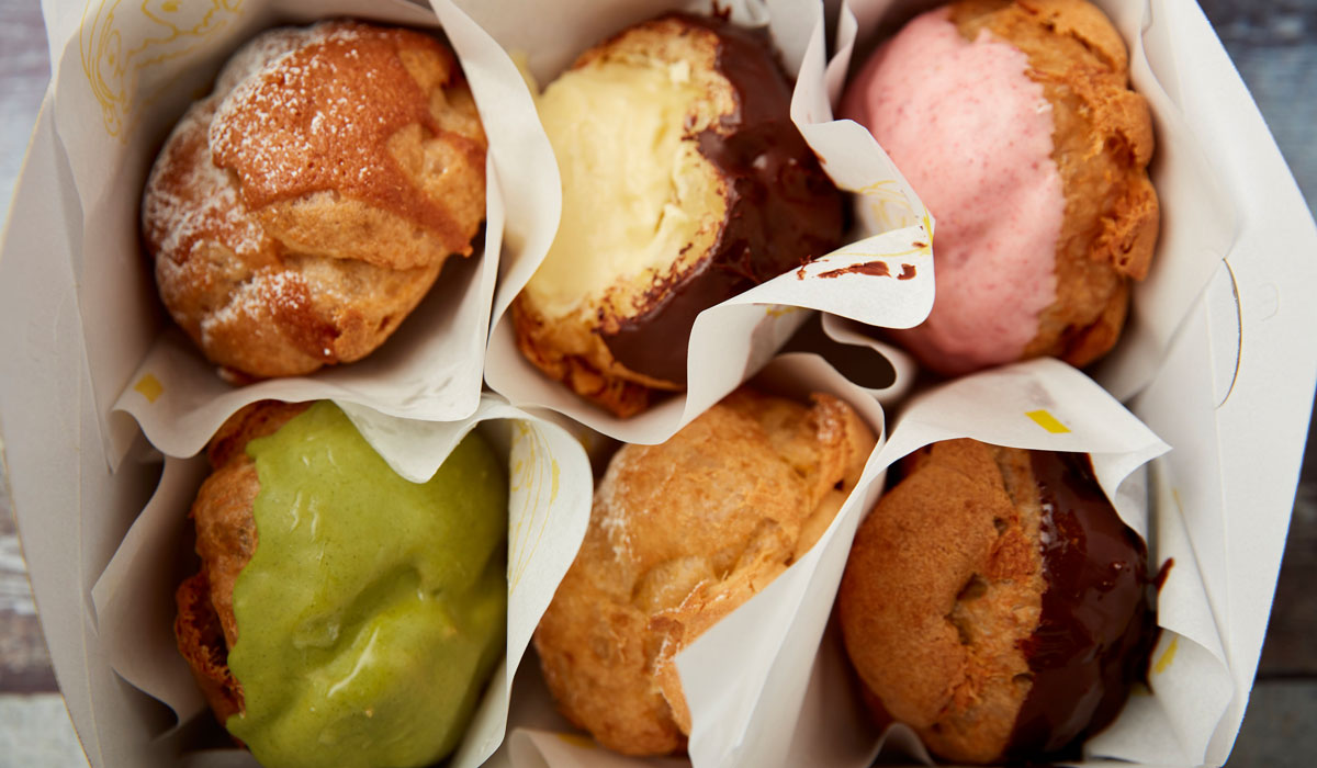 A Selection Of Desserts At Beard Papa's Restaurant