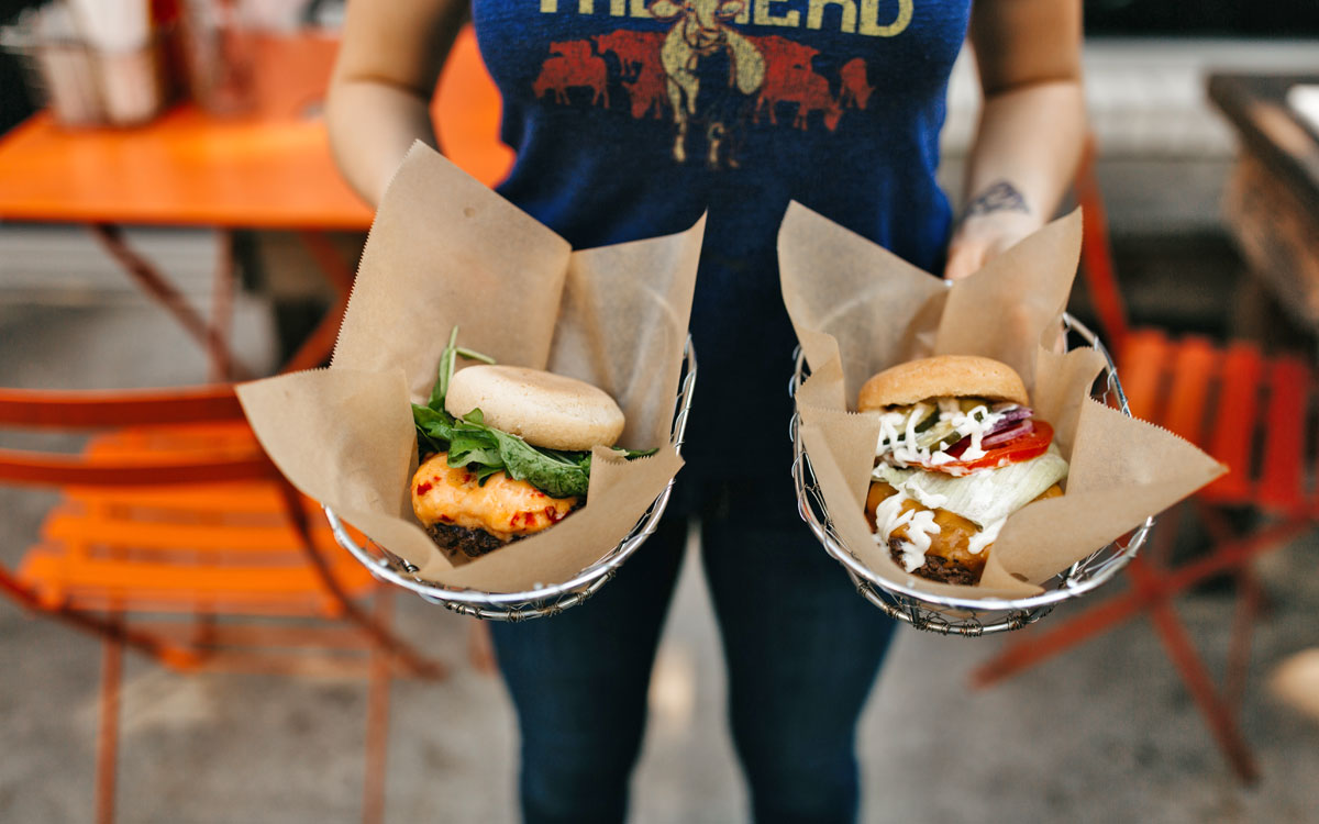 Burger Baskets At Farm Burger Fast Casual