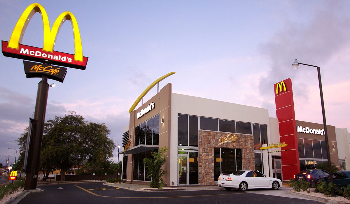 McDonald's Exterior With Drive Thru