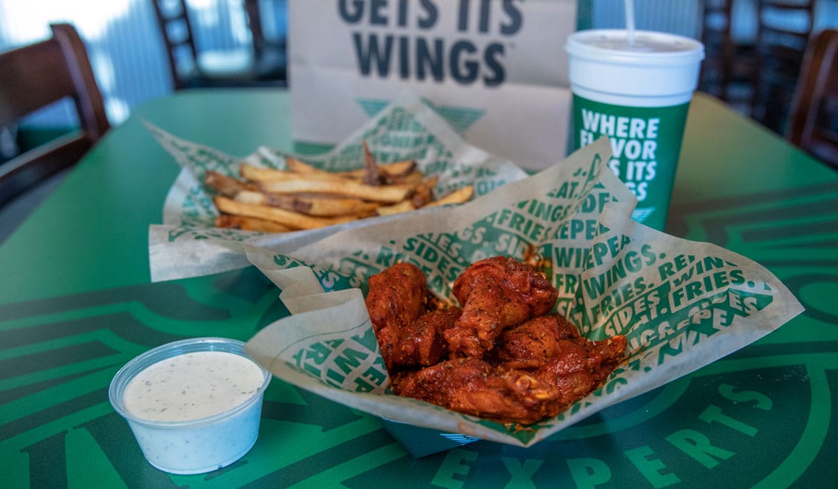 Wingstop Wings In A Basket.