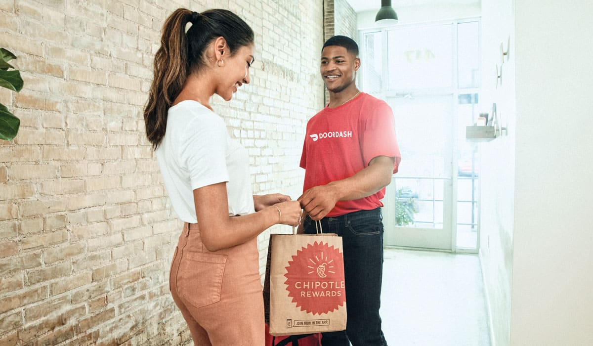 Chipotle Food Being Delivered