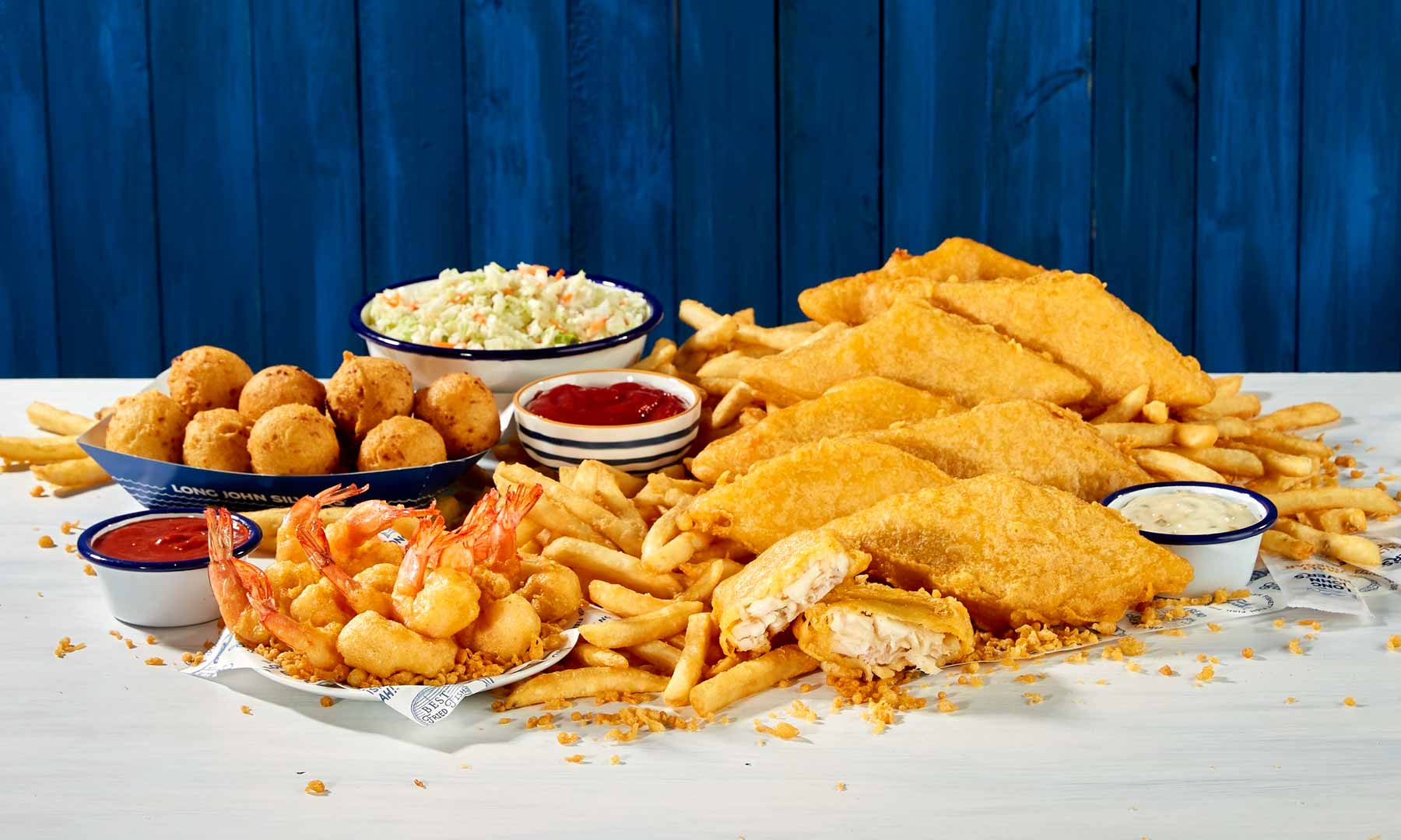 Long John Silver's Plate Of Fish For A Family