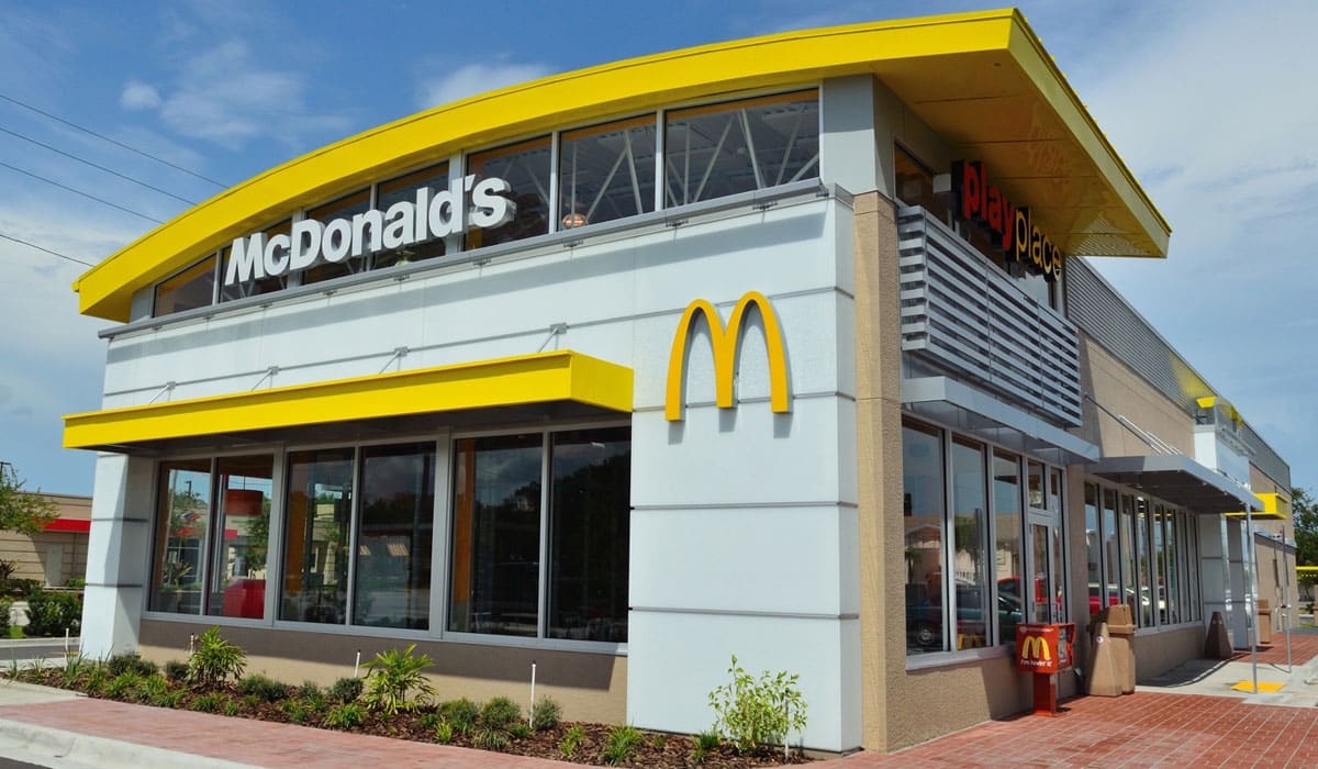 Exterior Of A McDonald's Restaurant