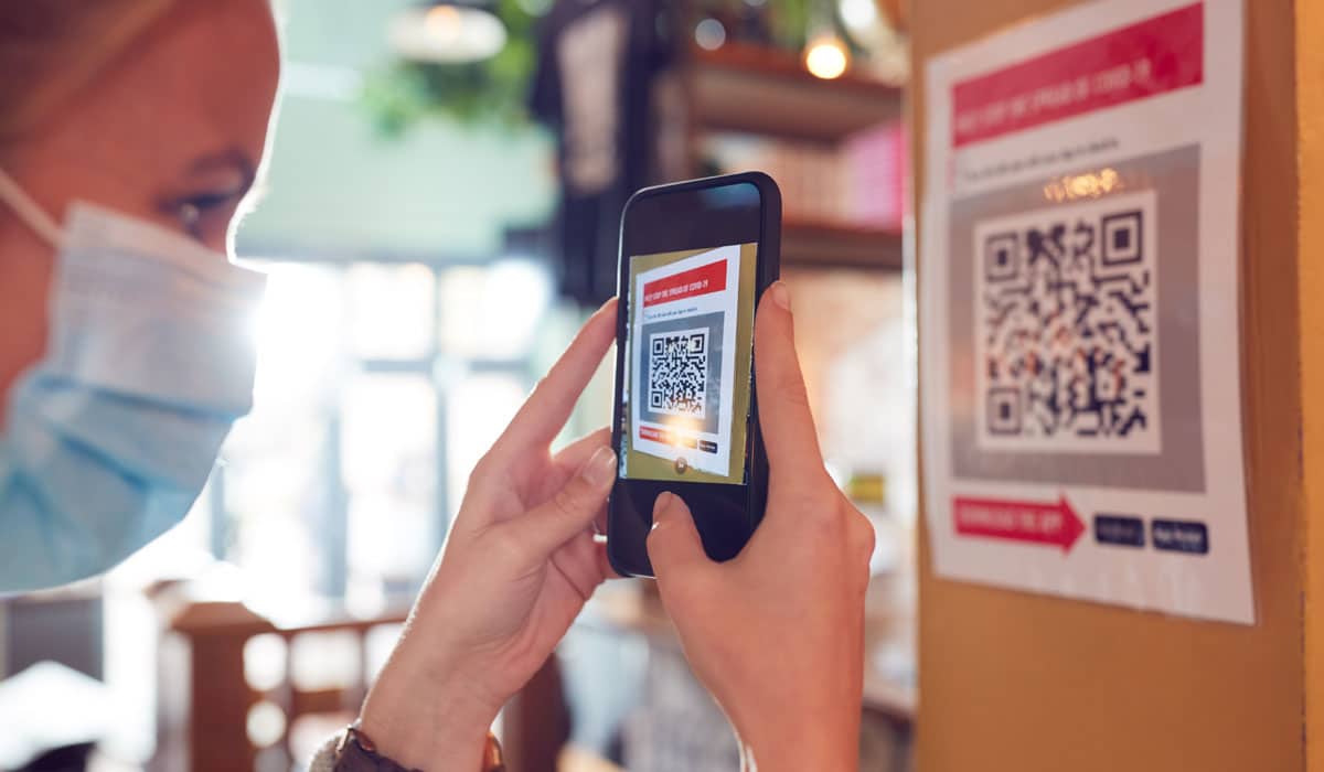 Tech Scanning A QR Code