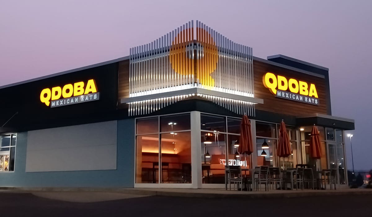 QDOBA Exterior Restaurant.