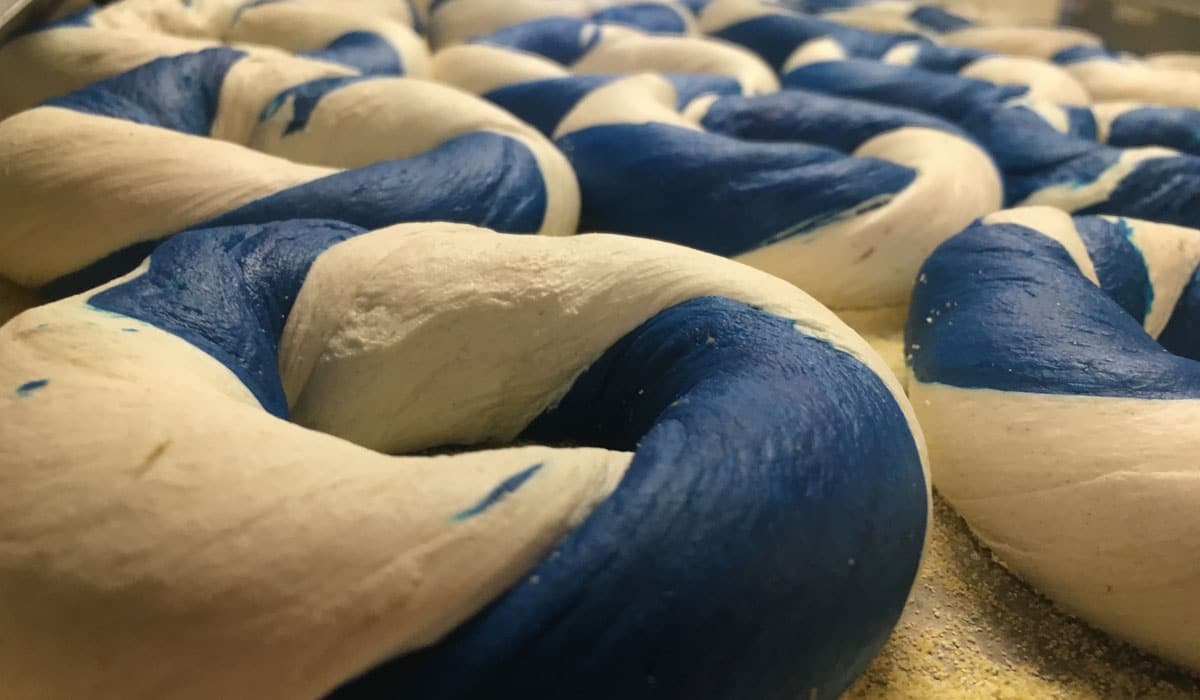 Bagel Boss Blue And White Bagels