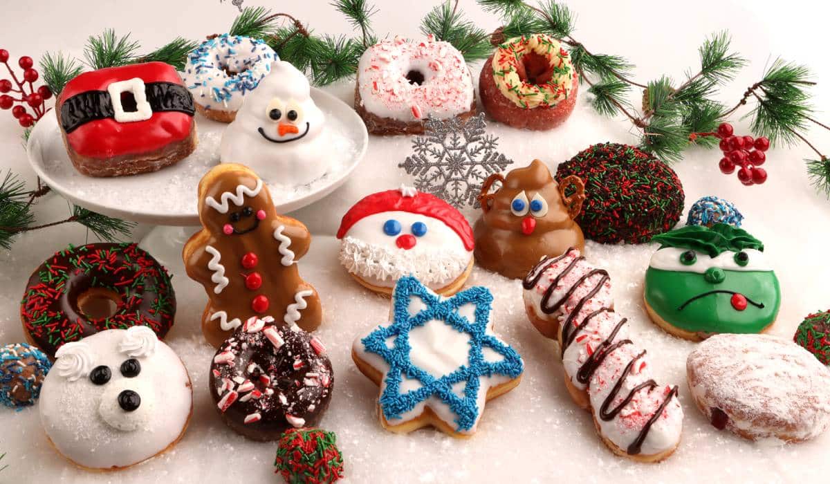 Collection Of Holiday Doughnuts From Pinkbox