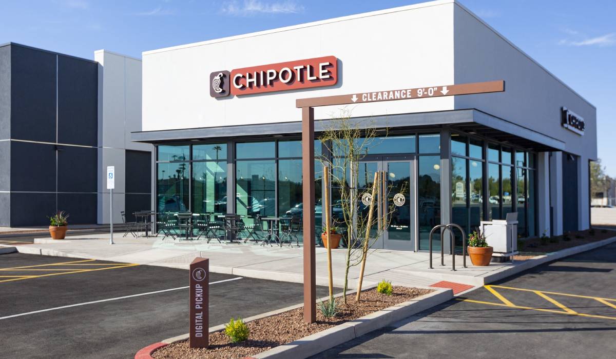 Chipotle Exterior Of A Restaurant With A Drive Thru