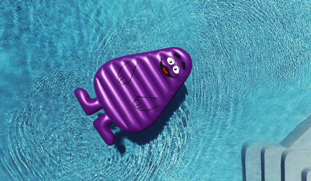 'Camp McDonald’s' Kicks Off with a Retro Grimace Pool Float QSR Magazine
