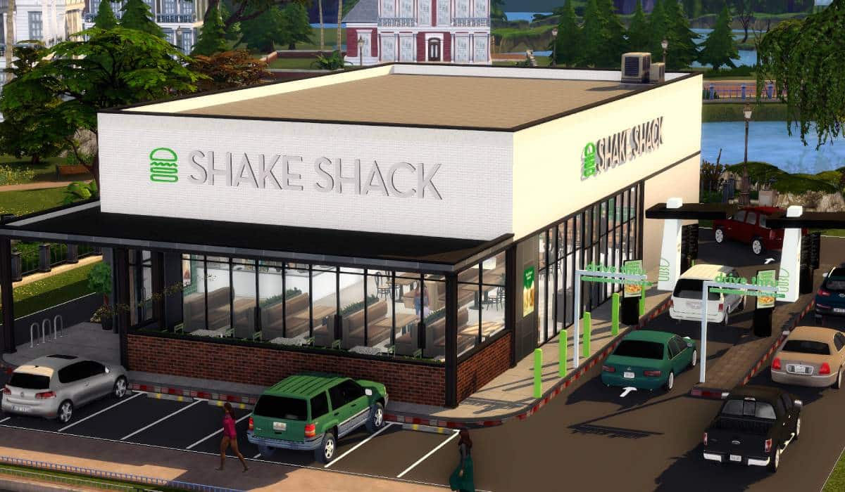 Exterior Shot Of Shake Shack Restaurant In Sims