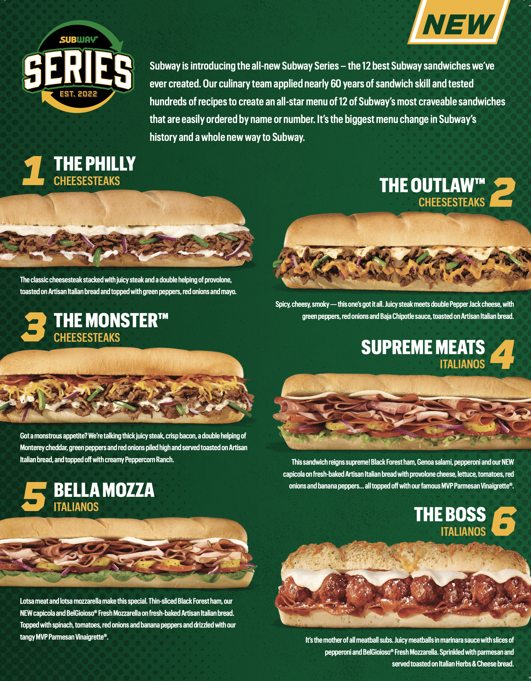 Subway launches new 'series' menu