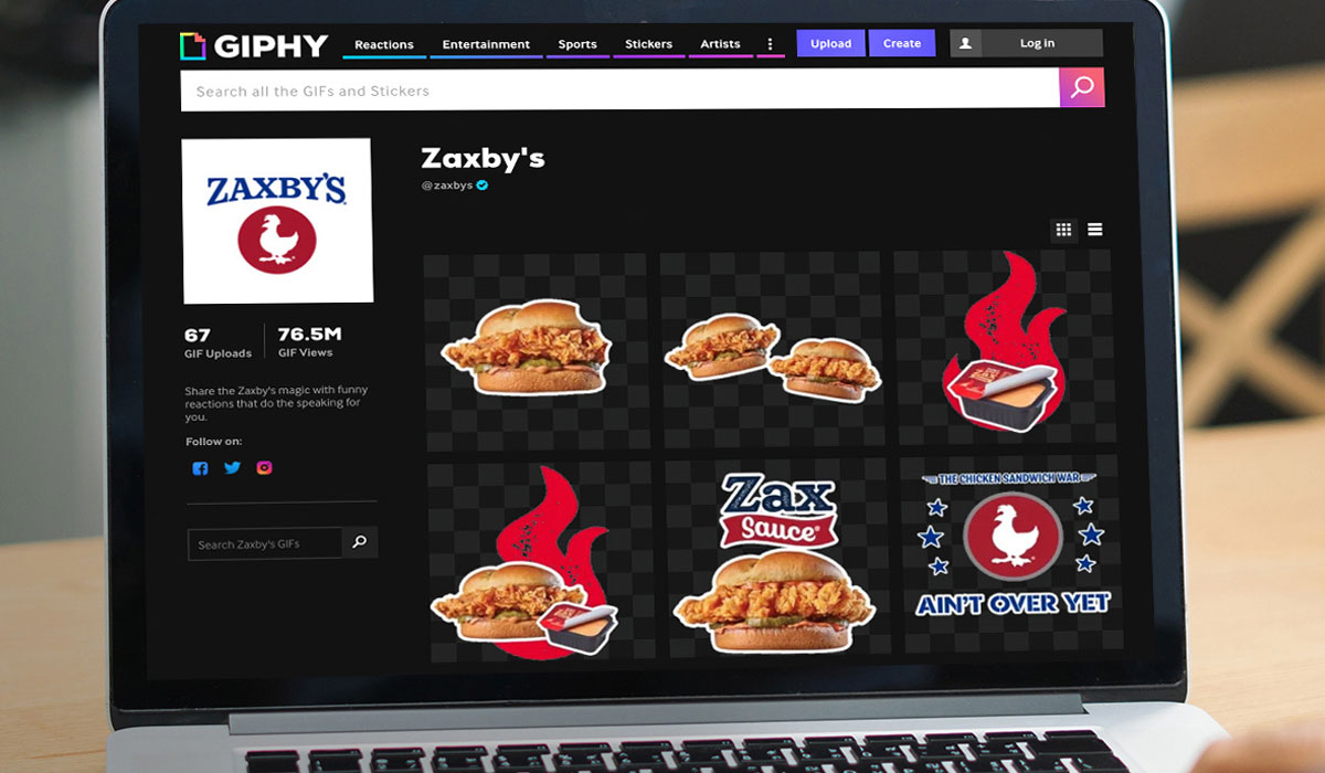 Zaxby's Created A Series Of Saucy Giphy Stickers So Customers Could Share Experiences Via Instagram Stories