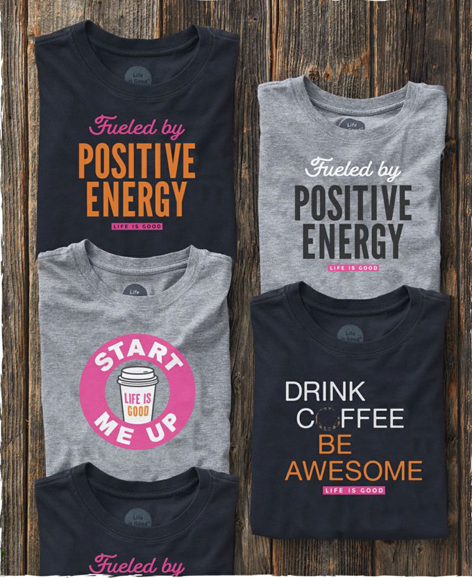 Dunkin' Donuts new uniforms offer uplifting messages.