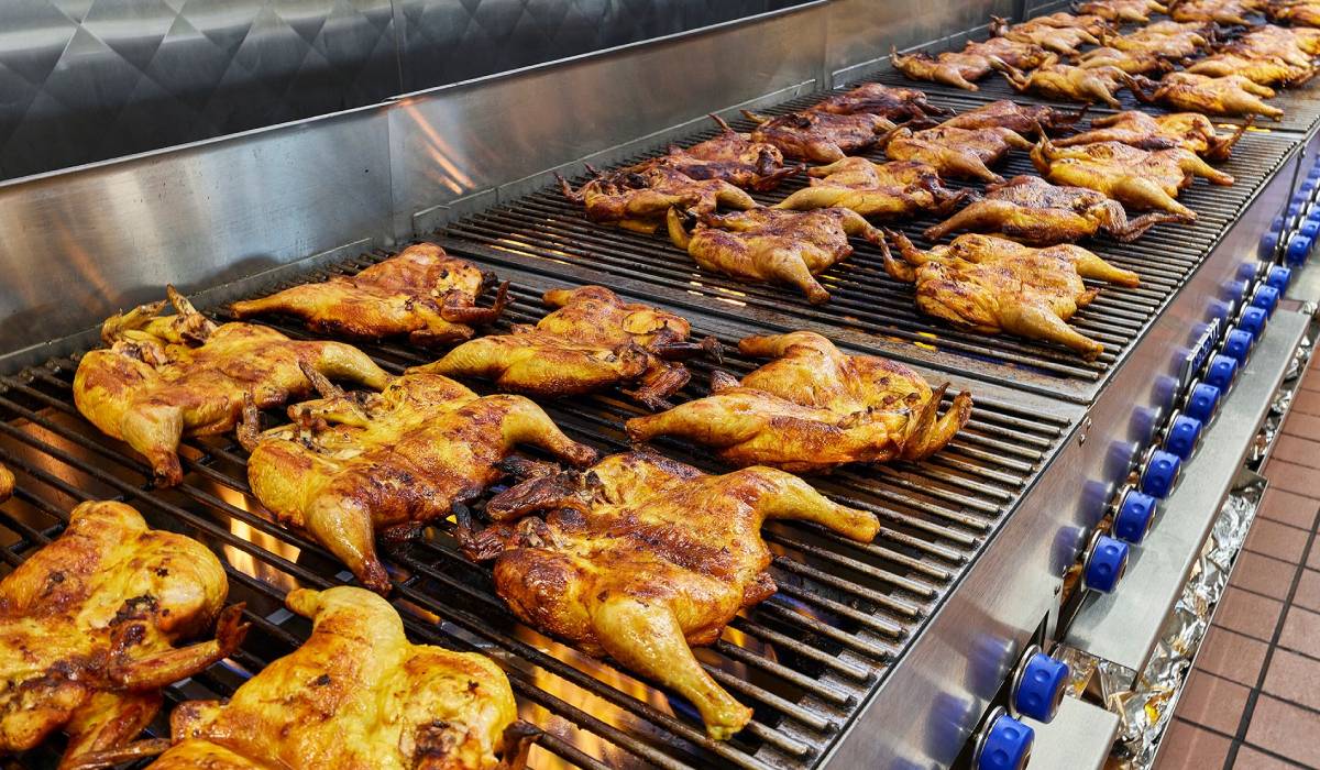 Chicken On Grill At El Pollo Loco