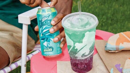 The BAJA BLAST Charged Berry has the added benefits of citicoline and caffeine from MTN DEW ENERGY BAJA BLAST which provides a jolt of energy needed to conquer the day.