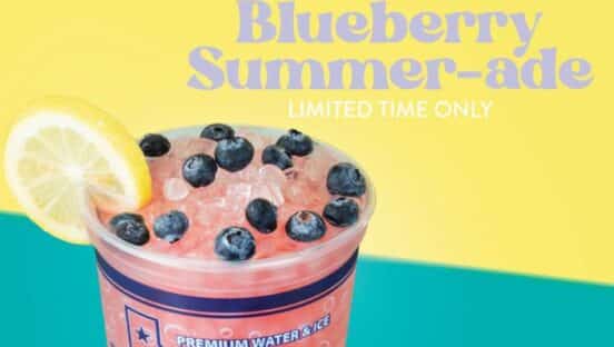 For the Blueberry Summer-Ade, pricing varies from 20-50 ounce cups all the way to a gallon.