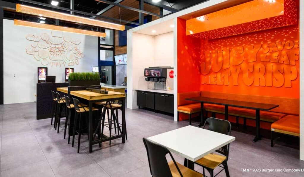 Burger King interior.