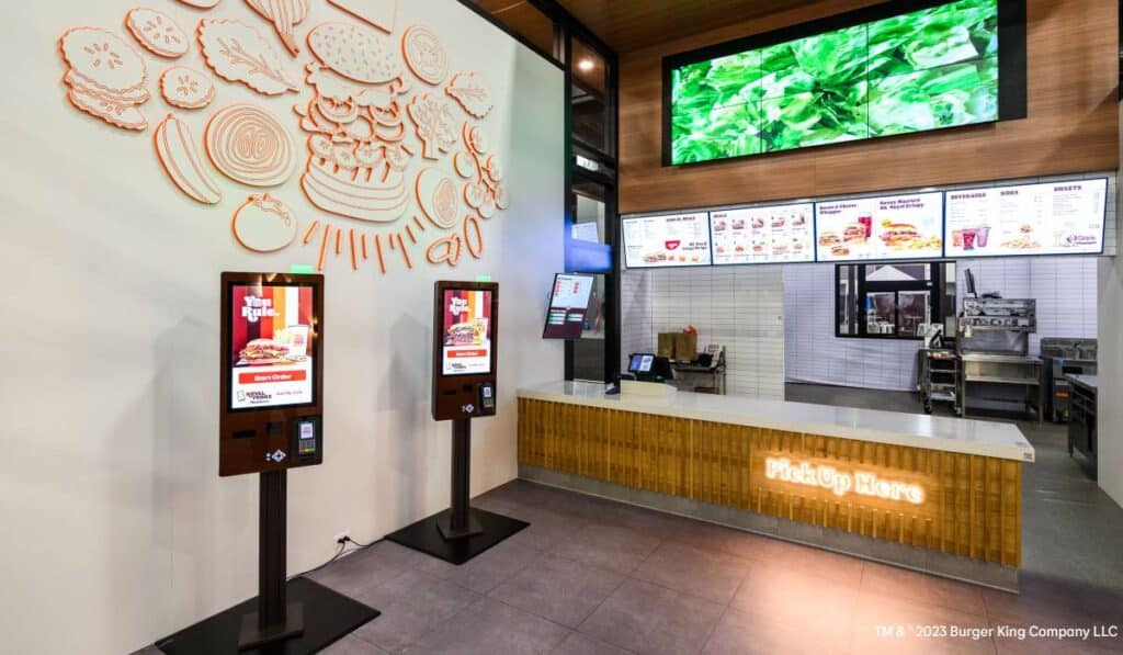 Burger King interior.