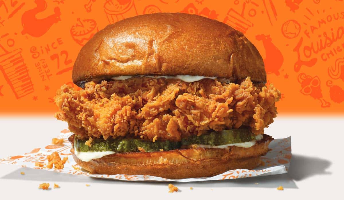 Popeyes chicken sandwich.