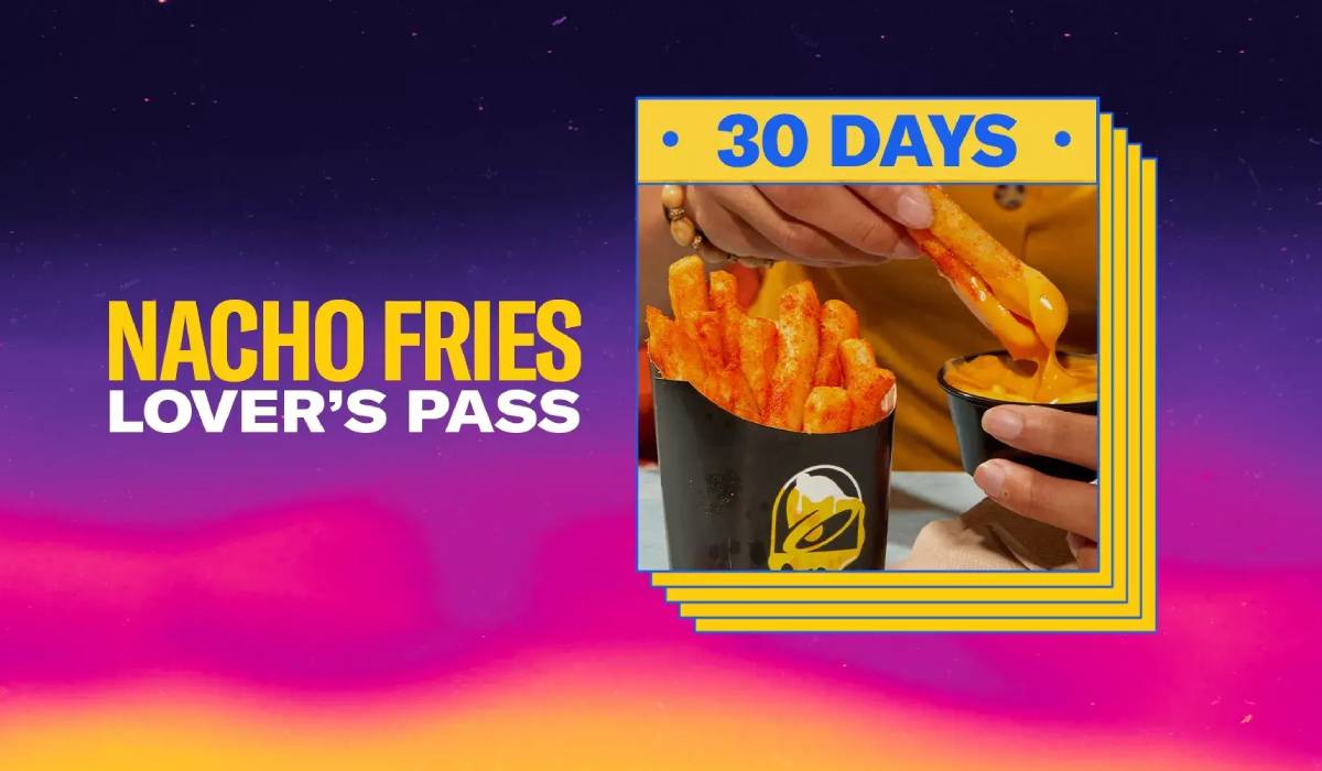 The pass allows Rewards Members to enjoy a regular Nacho Fries order every day for 30 consecutive days.