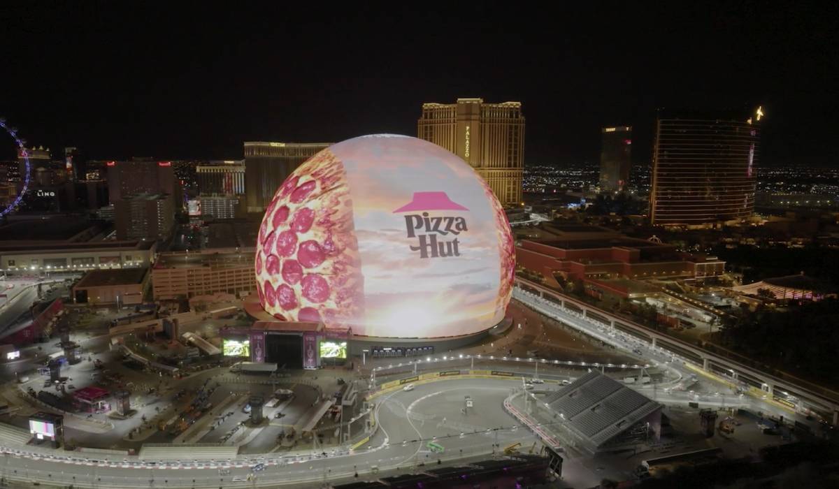 Pizza Hut Sphere in Las Vegas.
