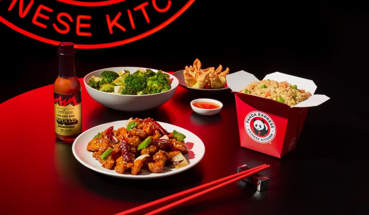 Panda Express' Blazing Bourbon Chicken meal.