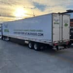 A West Liberty Foods truck comes in for a delivery.
