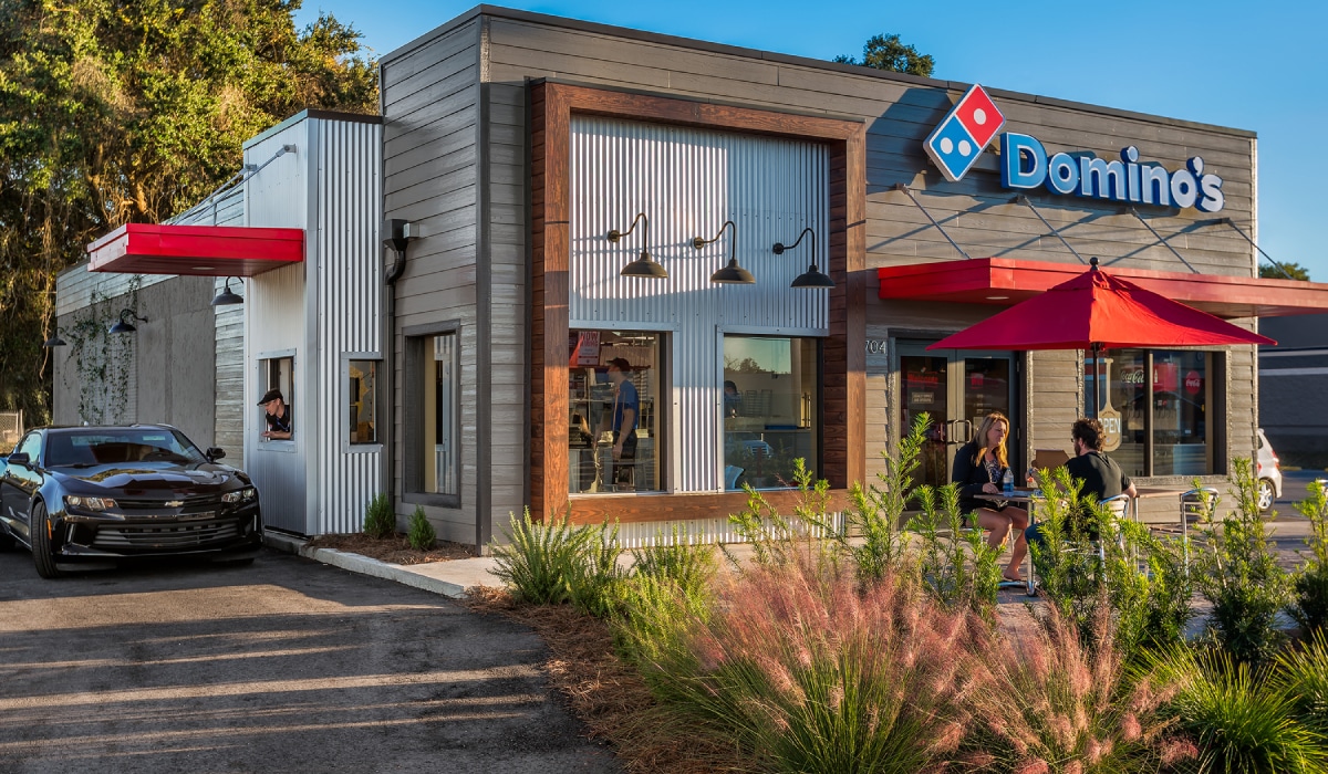 A Domino's store.