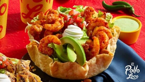 El Pollo Loco's Baja Shrimp Tostada.