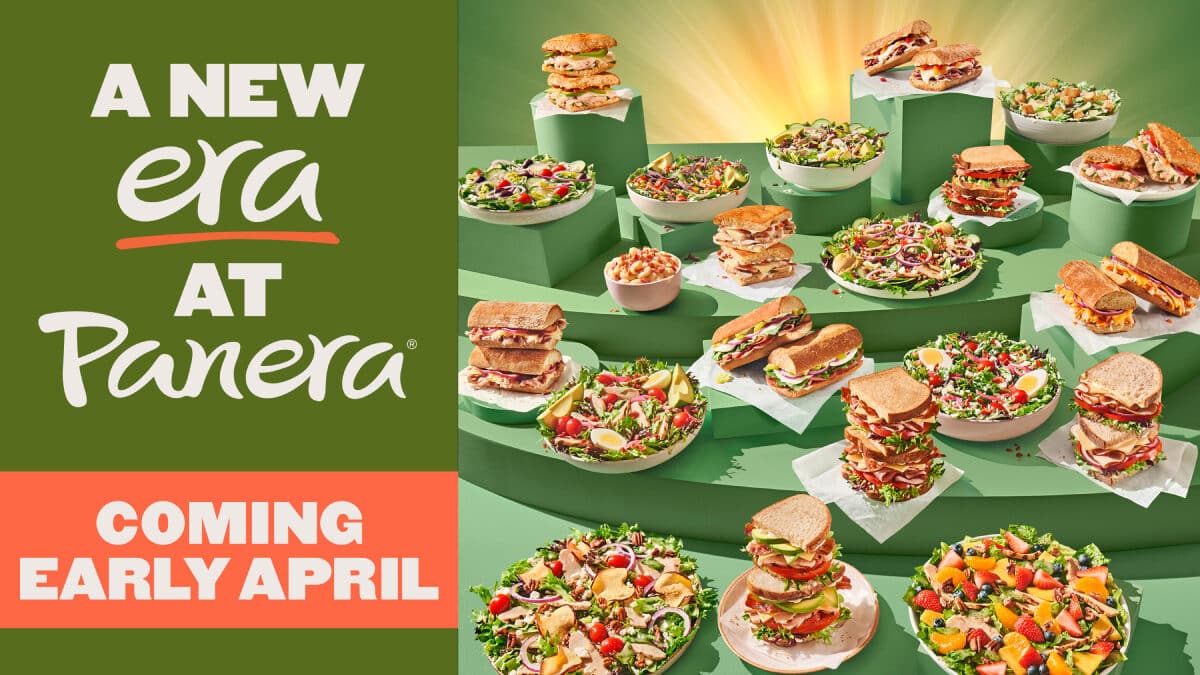 A graphic showcasing all of Panera's new menu items.