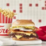 Freddy's fries and burger.