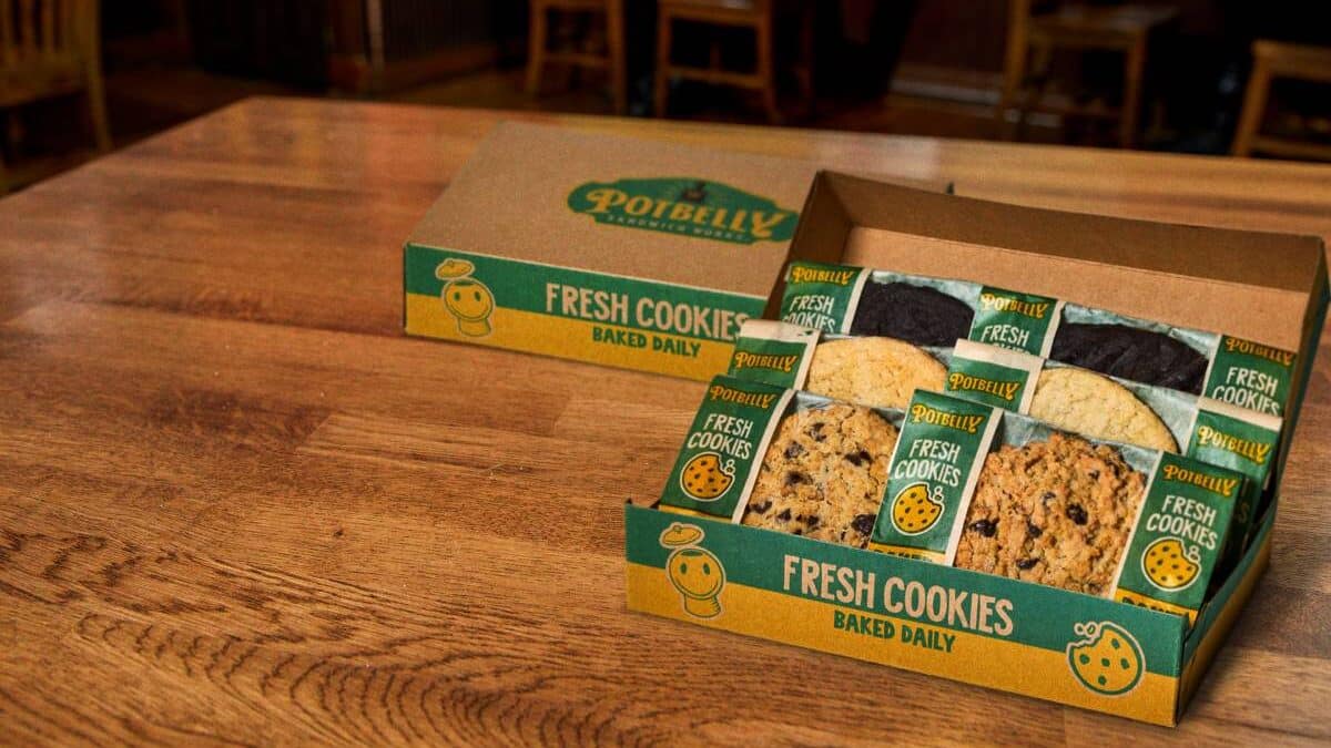 Potbelly's cookie box.