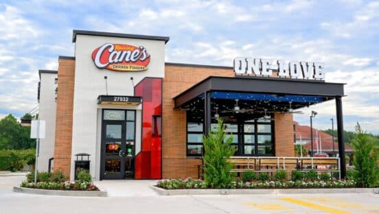 Raising Cane's restaurant.