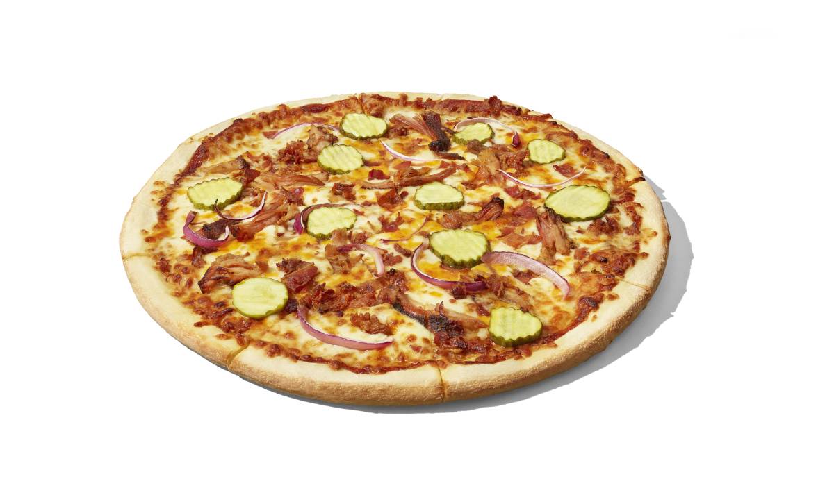 Casey's new BBQ Pulled Pork Pizza.