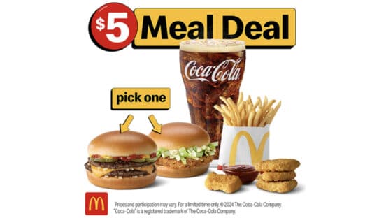 A graphic showcasing McDonald's value deal.