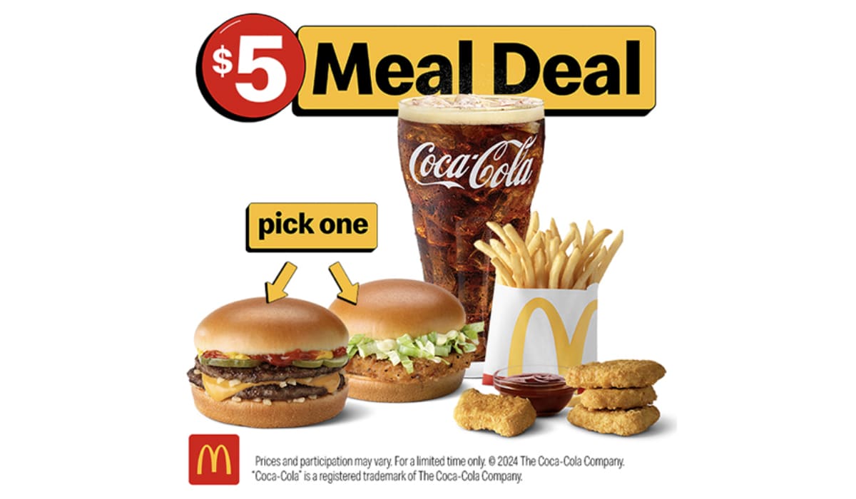 A graphic showcasing McDonald's value deal.