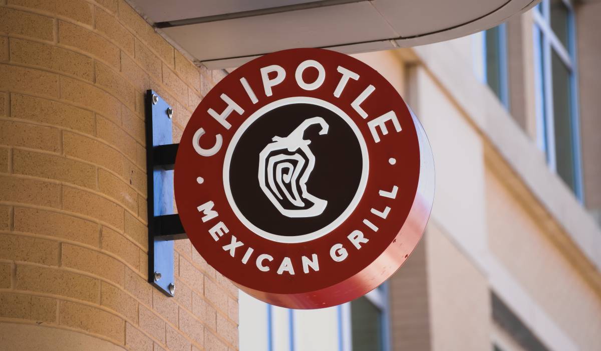 Chipotle Mexican Grill sign outside restaurant.