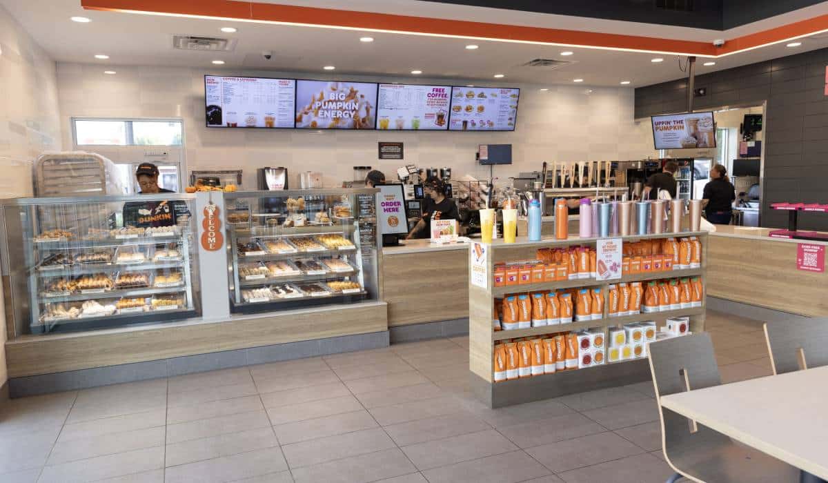 A Dunkin' interior.