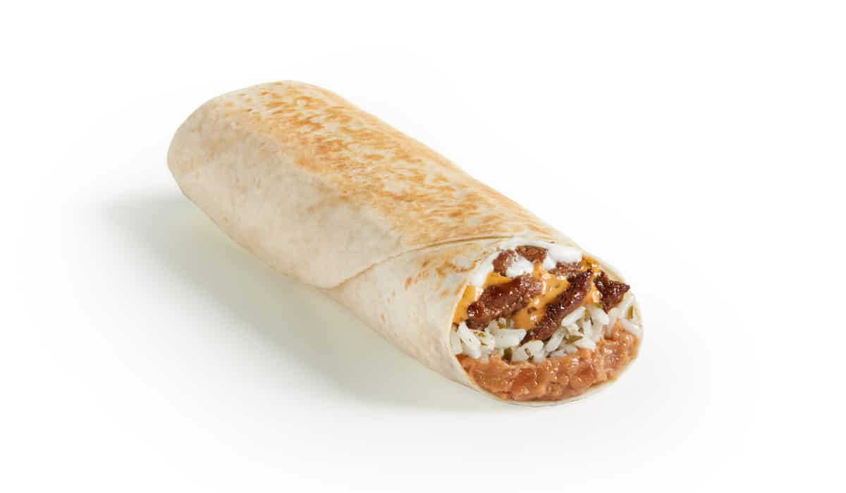 Del Taco's Carne Asada Steak Burrito.