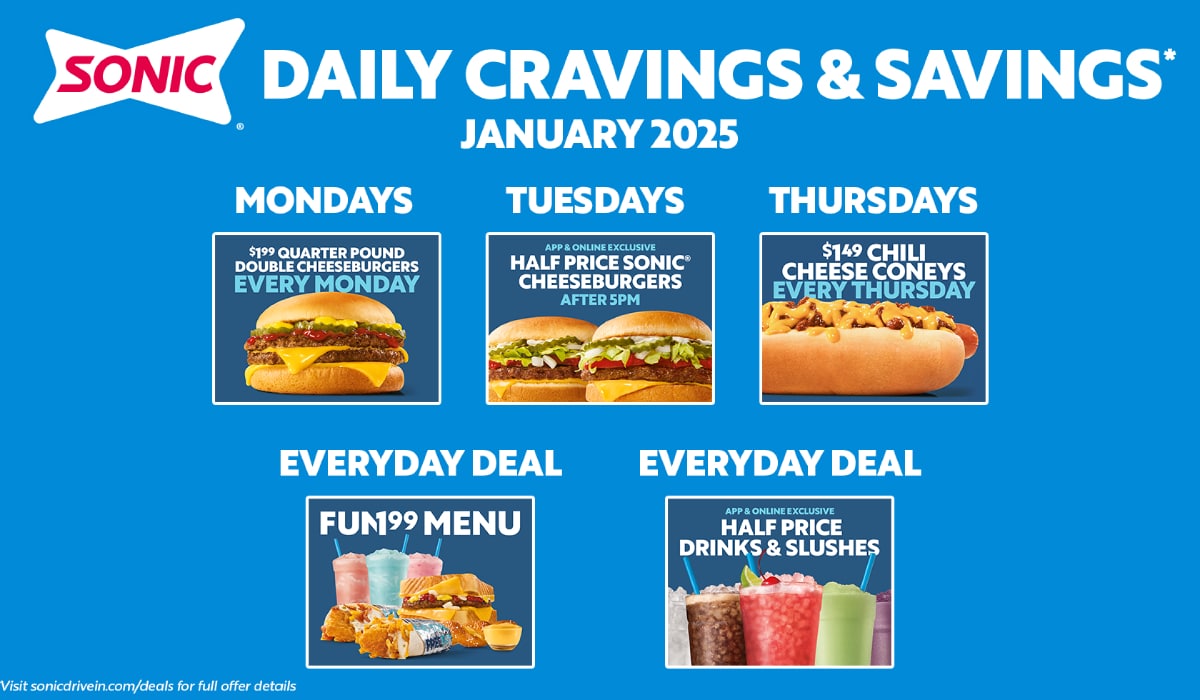Sonic graphic showing value deals.