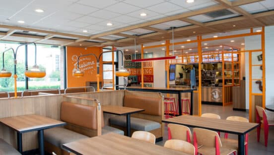 Popeyes dining room.