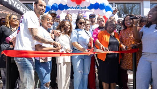 Ribbon cutting for Big Dave's Cheesesteaks.