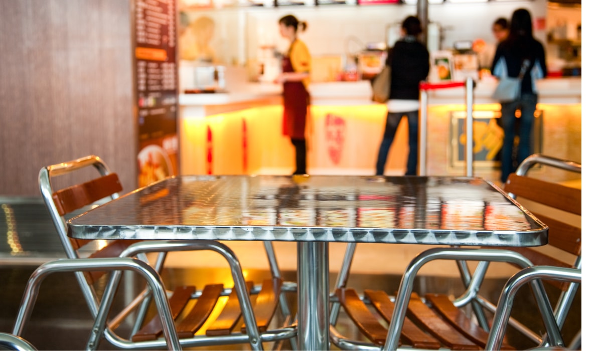 Fast-food cafe.