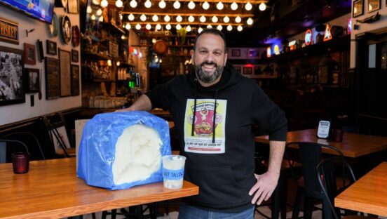 Joe Fontanta with beef tallow.